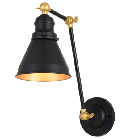 A large image of the Bellevue VXWS46410 Oil Rubbed Bronze / Satin Gold