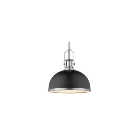 A large image of the Bellevue ZP15890 Matte Black / Brushed Nickel