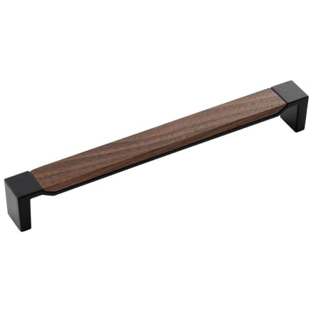 A large image of the Belwith Keeler B076623 Matte Black With Walnut