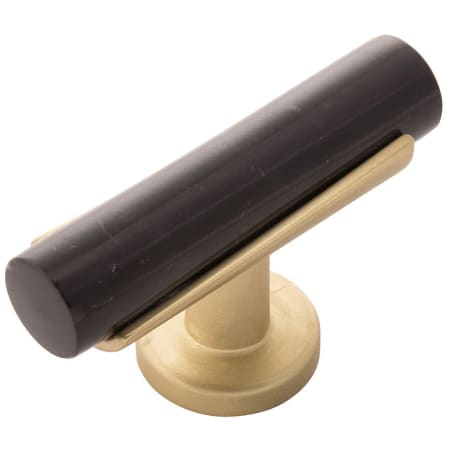 A large image of the Belwith Keeler B077041 Brushed Golden Brass and Matte Black
