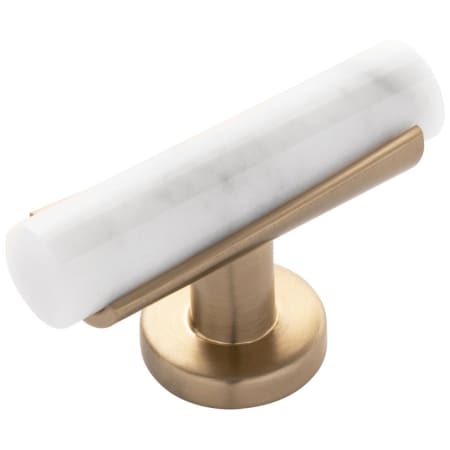 A large image of the Belwith Keeler B077041 Champagne Bronze / White Marble