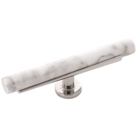 A large image of the Belwith Keeler B077044 Polished Nickel and Matte White