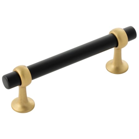 A large image of the Belwith Keeler B077523 Matte Black and Brushed Golden Brass