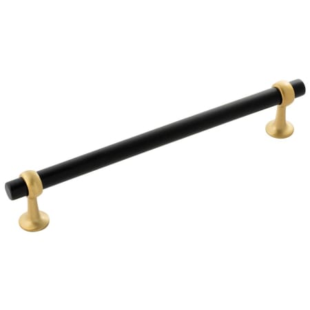 A large image of the Belwith Keeler B077525 Matte Black and Brushed Golden Brass