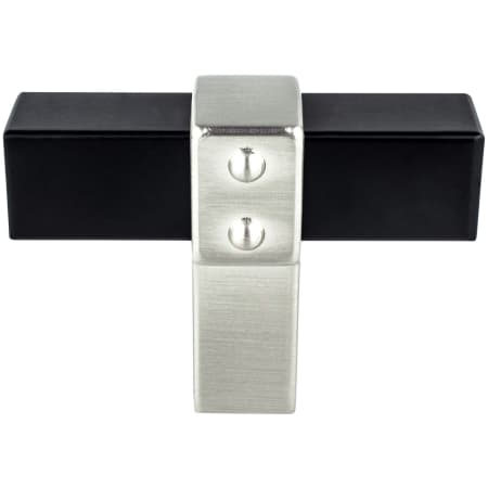 A large image of the Berenson BN-RIVET-REBEL-KNOB Matte Black / Brushed Nickel