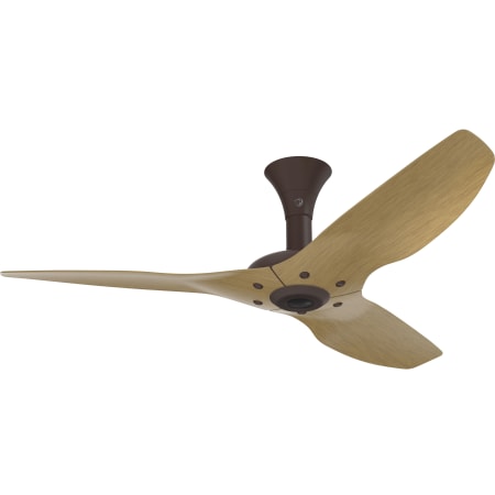 A large image of the Big Ass Fans Haiku Outdoor Low Profile Oil Rubbed Bronze 52 Oil Rubbed Bronze / Caramel Aluminum