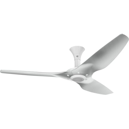A large image of the Big Ass Fans Haiku Outdoor Low Profile White 60 White / Brushed Aluminum