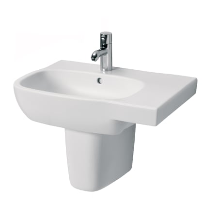 Bissonnet Md4011 Gl4970 White Moda 25 5 8 Vitreous China Wall A Large Image Of The Bissonnet Moda 65 R Semi Pedestal White
