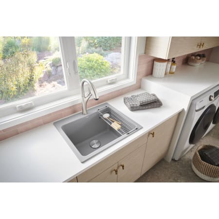 Blanco 401927 White Liven 25 Dual Mount Single Basin Silgranit Laundry Sink Faucetdirect Com