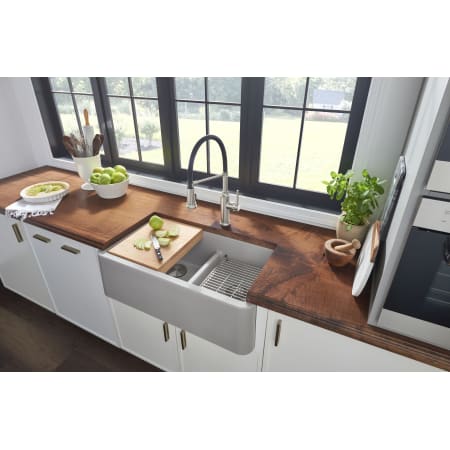Blanco 402322 Anthracite Ikon 33" Farmhouse Double Basin ...