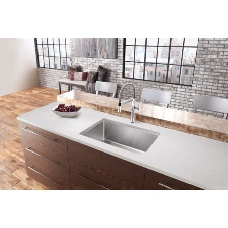 Blanco 521484 Satin Quatrus 28 Single Basin Stainless Steel Kitchen Sink For Undermount Installation Faucet Com