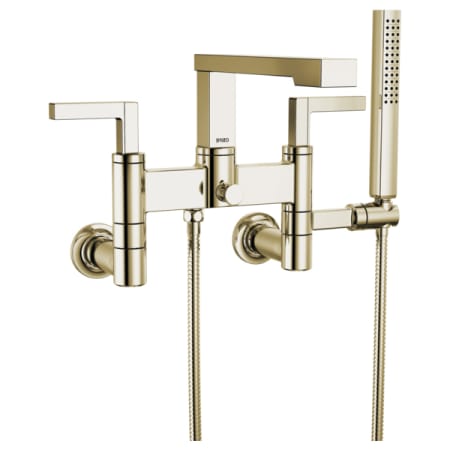 A large image of the Brizo T70310-FLW-W Brilliance Polished Nickel