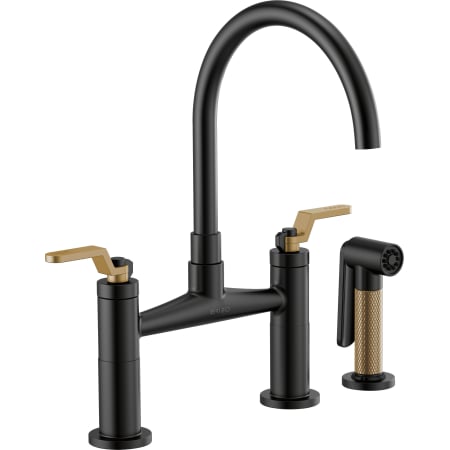 Brizo 62544lf Blgl Matte Black Luxe Gold Litze Double