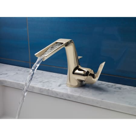 A large image of the Brizo 65051LF Brizo-65051LF-Running Faucet in Brilliance Polished Nickel