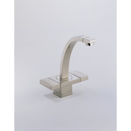 A large image of the Brizo 65172LF Brizo-65172LF-Installed Faucet in Brilliance Brushed Nickel