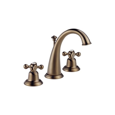 A large image of the Brizo 6520LF-LHP Brizo-6520LF-LHP-Faucet in Brilliance Brushed Bronze with Cross Handles