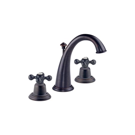 A large image of the Brizo 6520LF-LHP Brizo-6520LF-LHP-Faucet in Venetian Bronze with Cross Handles