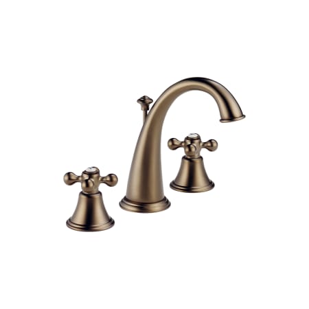 A large image of the Brizo 6526LF-LHP Brizo-6526LF-LHP-Faucet in Brilliance Brushed Bronze with Cross Handles
