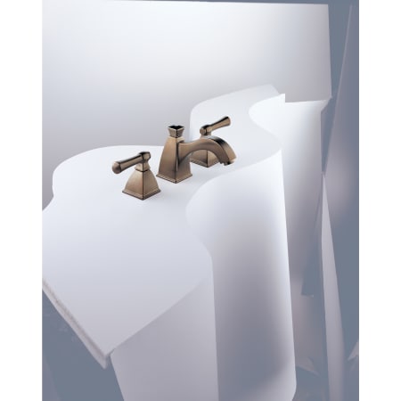 A large image of the Brizo 65340LF Brizo-65340LF-Installed Faucet in Brilliance Brushed Bronze