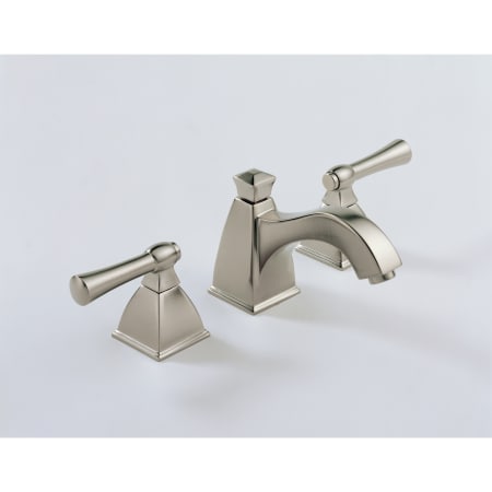 A large image of the Brizo 65340LF Brizo-65340LF-Installed Faucet in Brilliance Brushed Nickel