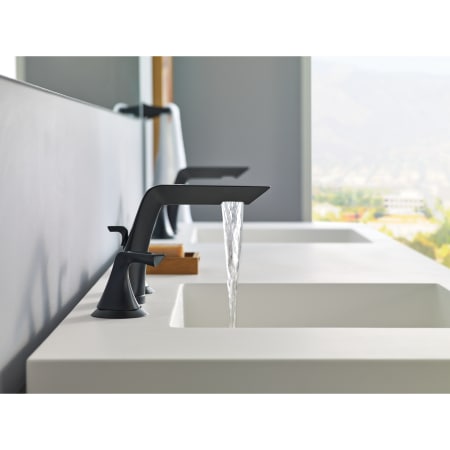 A large image of the Brizo 65350LF Brizo-65350LF-Running Faucet in Matte Black