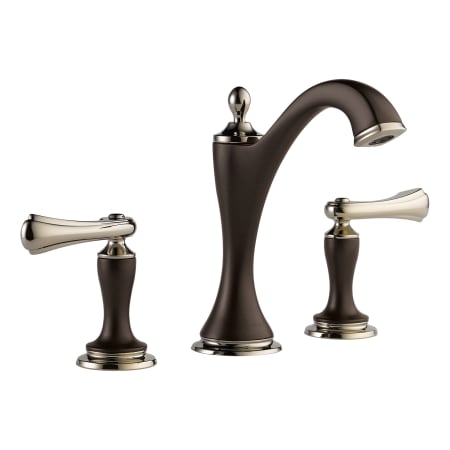 A large image of the Brizo 65385LF-LHP Cocoa Bronze/Polished Nickel