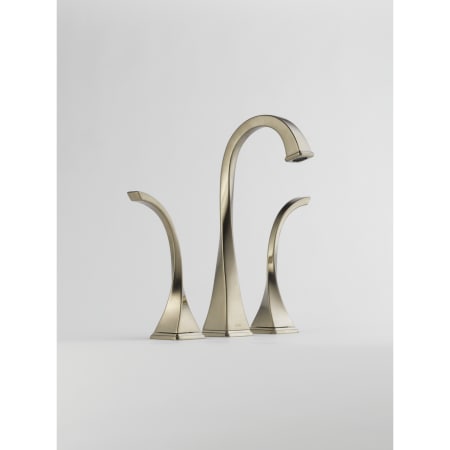 A large image of the Brizo 65430LF Brizo-65430LF-Installed Faucet in Brilliance Brushed Nickel