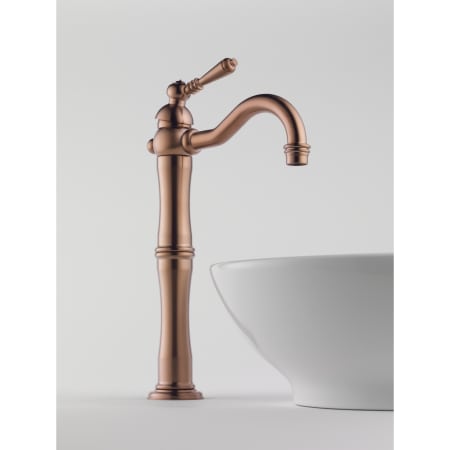 A large image of the Brizo 65436LF Brizo-65436LF-Installed Faucet in Brilliance Brushed Bronze