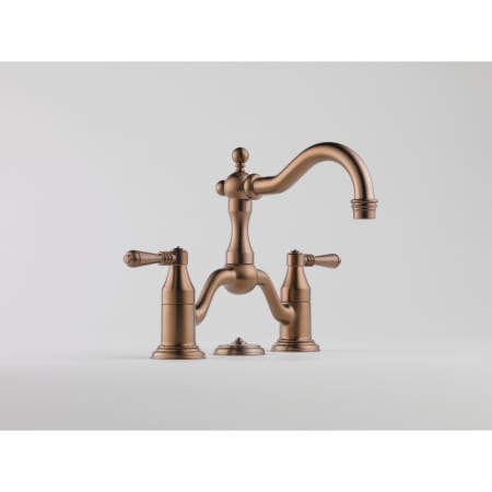 A large image of the Brizo 65536LF Brizo-65536LF-Installed Faucet in Brilliance Brushed Bronze
