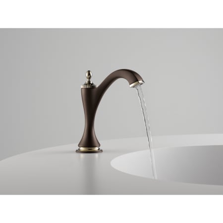A large image of the Brizo 65685LF Brizo-65685LF-Running Faucet in Cocoa Bronze/Polished Nickel