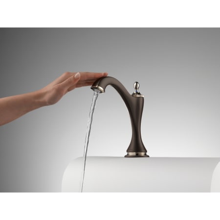 A large image of the Brizo 65685LF Brizo-65685LF-Running Faucet in Cocoa Bronze/Polished Nickel