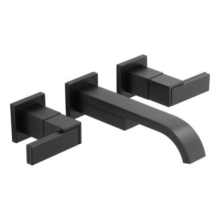 A large image of the Brizo 65880LF-LHP Brizo-65880LF-LHP-Faucet in Matte Black with Lever Handles