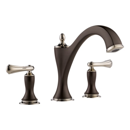 A large image of the Brizo T67385-LHP Cocoa Bronze and Polished Nickel