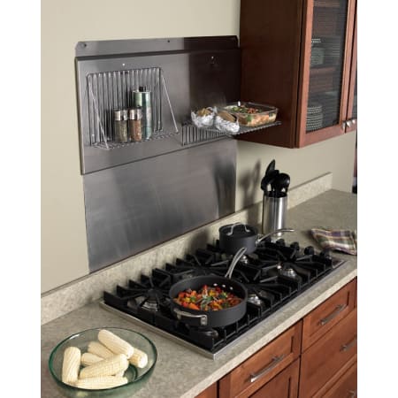 48 stainless steel backsplash with shelf