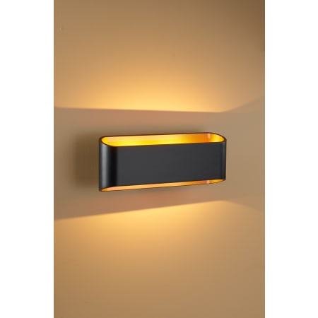 A large image of the Bruck Lighting WALL/EC2/30K Black / Gold