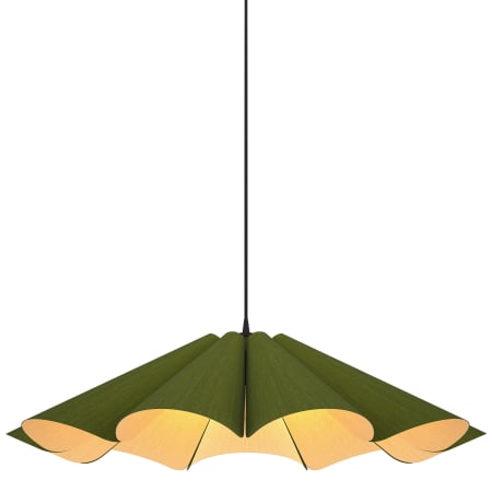 A large image of the Bruck Lighting WEPDEL/80 Green / Ash