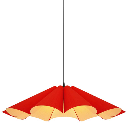 A large image of the Bruck Lighting WEPDEL/80 Red / Ash
