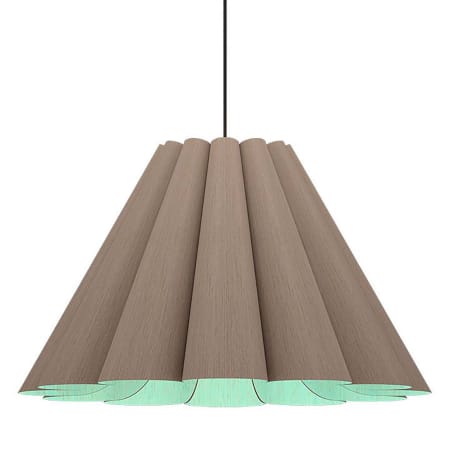 A large image of the Bruck Lighting WEPLOR/70/LE26/PBK Grey Oak / Light Petrol