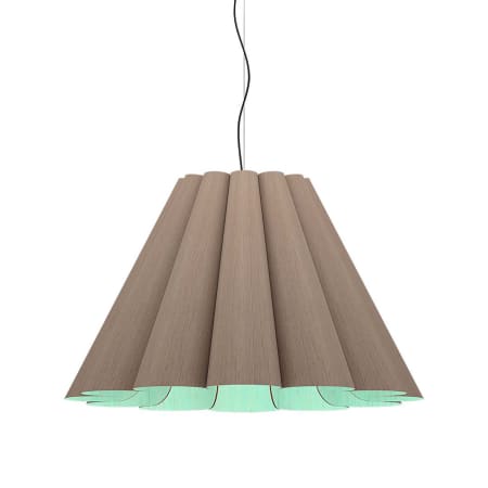 A large image of the Bruck Lighting WEPLOR/80/LE26/PBK Grey Oak / Light Petrol