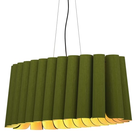 A large image of the Bruck Lighting WEPREN/80OVL Green / Ash