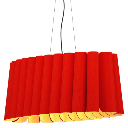 A large image of the Bruck Lighting WEPREN/80OVL Red / Ash