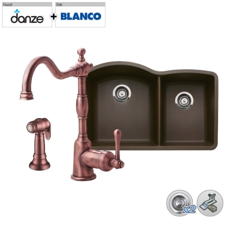 A large image of the Build Smart Kits B440177/D401557 Antique Copper Faucet