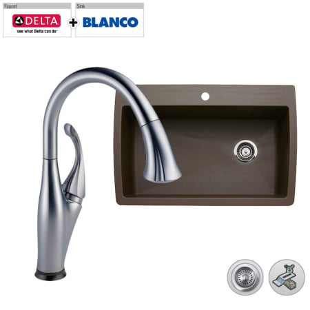 A large image of the Build Smart Kits B440192/D9192T-DST Arctic Stainless Faucet
