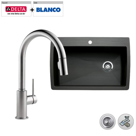 A large image of the Build Smart Kits B440194/D9159-DST Arctic Stainless Faucet