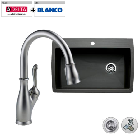 A large image of the Build Smart Kits B440194/D9178-DST Arctic Stainless Faucet