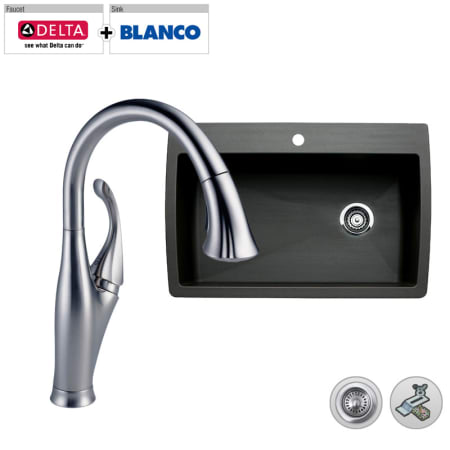 A large image of the Build Smart Kits B440194/D9192-DST Arctic Stainless Faucet