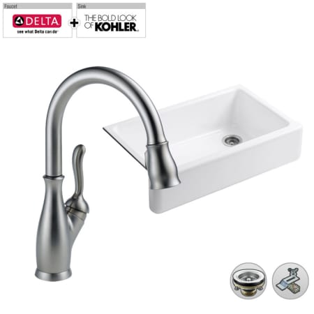 A large image of the Build Smart Kits K-6489/D9178-DST Arctic Stainless Faucet