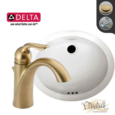 A large image of the Build Smart Kits MIRU1512/D538-MPU-DST Champagne Bronze Faucet