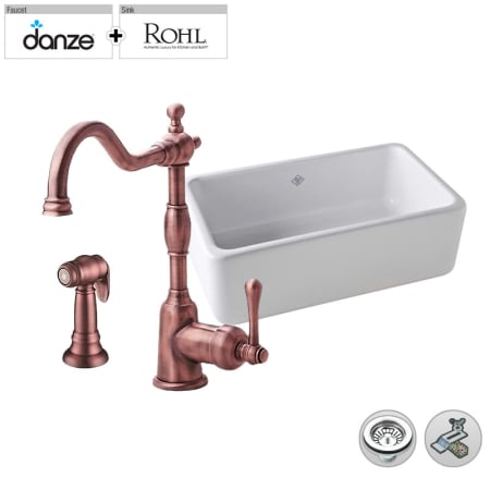 A large image of the Build Smart Kits RC3018/D401557 Antique Copper Faucet