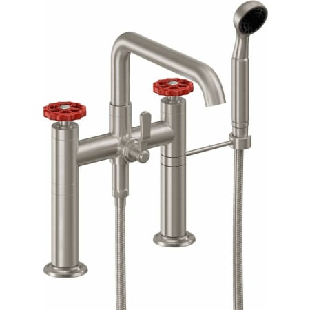 A large image of the California Faucets 0908-80WR.18 Satin Nickel